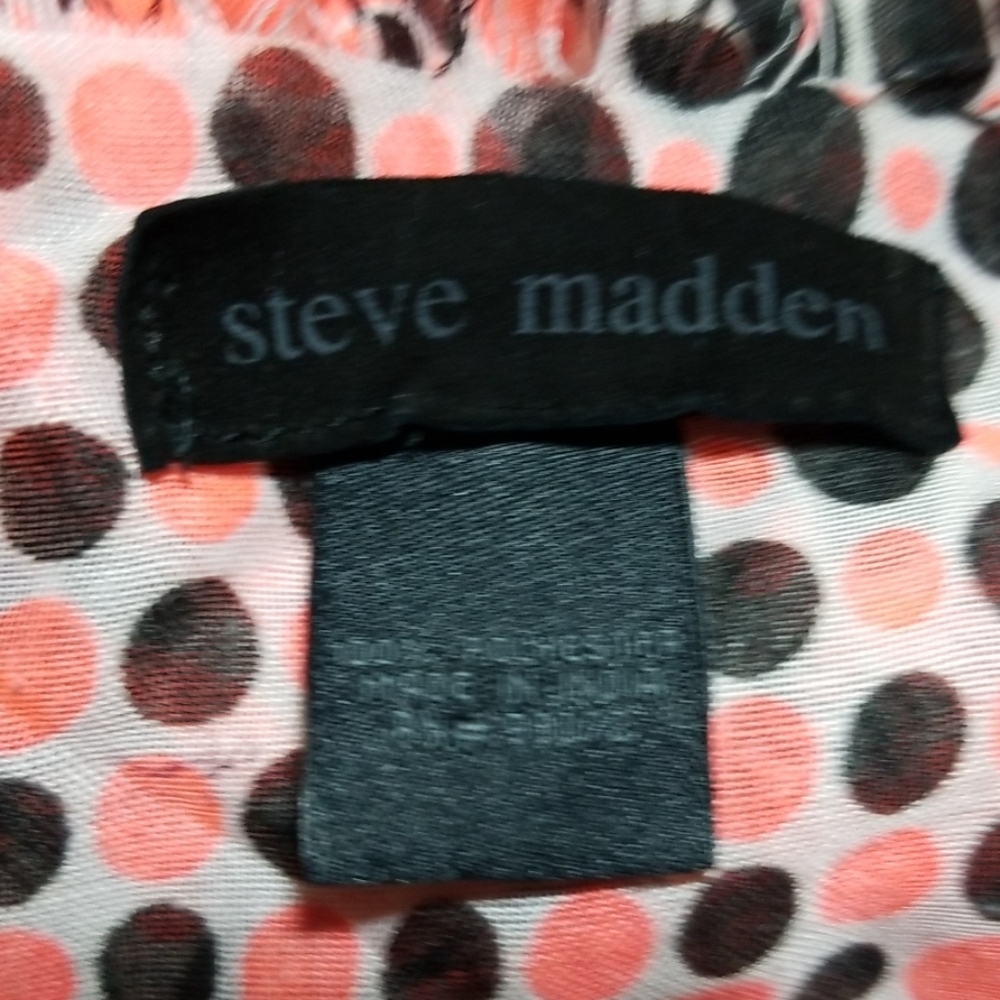 Stephen Madden Pink/Black polka dot Scarf/Wrap - Picture 12 of 12
